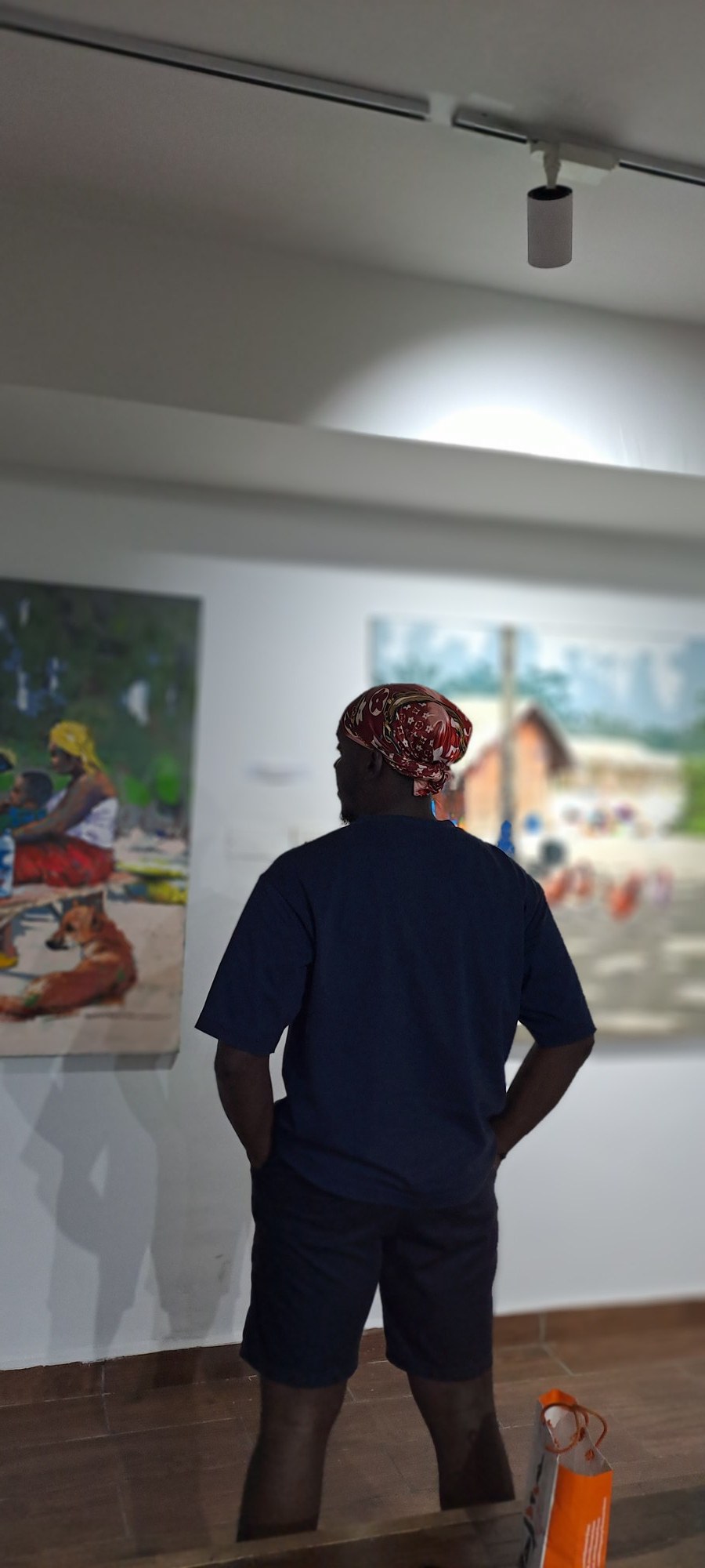 Bill at an art gallery
